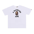 White Bape T-shirt with A BATHING APE graphic on front