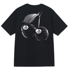 Black T-shirt with cherry graphic
