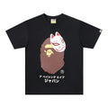 Black Bape T-shirt with smiling fox graphic front