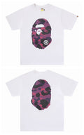 White Bape camo head graphic T-shirt, short sleeves