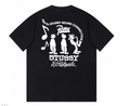 Black T-shirt with large back graphic, music notes and “STUSSY Worldwide” text