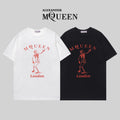 Alexander McQueen crew-neck T-shirt, white and black with red London graphic