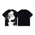 Maison Margiela black graphic T-shirt, front and back view