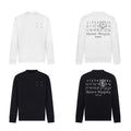 Crewneck sweatshirt in white and black, Maison Margiela logo on front and back