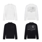 Crewneck sweatshirt in white and black, Maison Margiela logo on front and back