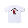 BAPE white crewneck T-shirt with large logo graphic