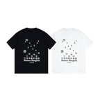 Set of black and white T-shirts with number circle graphic and Maison Margiela PARIS