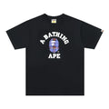 Black BAPE T-shirt with large Ape logo graphic on front
