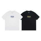 Two crew-neck T-shirts: white and black, each with MM6 Maison Margiela logo