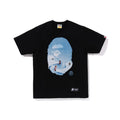 Black Bape T-shirt with large blue graphic and small logo patch