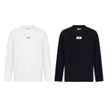 Maison Margiela long-sleeve crewneck T-shirts, white and black