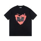 Men's Maison Margiela T-shirt, black with heart graphic and number print