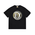 Black crewneck T-shirt with BAPE circular graphic front