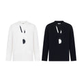 Maison Margiela long-sleeve T-shirt, white and black with graphic tag print