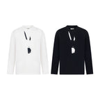 Maison Margiela long-sleeve T-shirt, white and black with graphic tag print