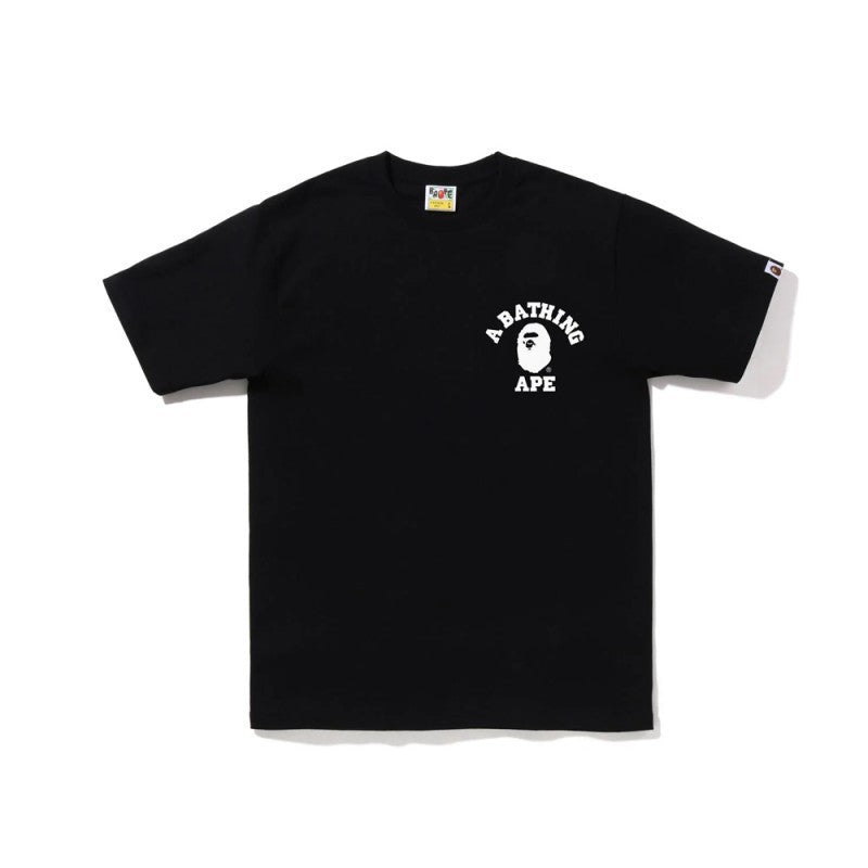 Black Bape graphic T-shirt with round neck and short sleeves