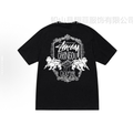Stussy black T-shirt with large front graphic print