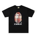 Black Bape T-shirt with large camo ape logo graphic on the front