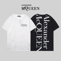 Crewneck T-shirt: white and black, chest and large logo print