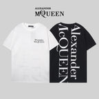 Crewneck T-shirt: white and black, chest and large logo print