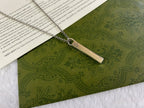 Gucci necklace with silver chain and rectangular GG bar pendant