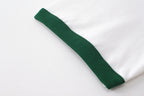 White Gucci short-sleeve T-shirt sleeve cuff with green ribbing