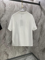 Versace white crewneck T-shirt with plain back and short sleeves