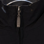 Black Balenciaga long jacket zipper pull and metal zipper detail