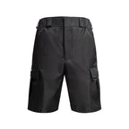 Prada black nylon cargo pants with elastic waistband and cargo side pockets