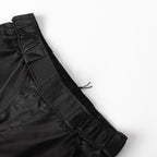 Prada black nylon pants cuff with cargo pocket and elastic waistband