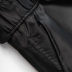 Prada black nylon cargo pants pocket seam and stitched panel