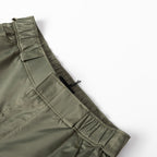Olive Prada cargo shorts waistband with gathered detail and drawstring