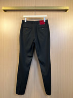 Gucci black dress trousers with belt loops and tailored straight legs