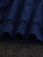 Dior long-sleeve hoodie, navy blue with ribbed hem