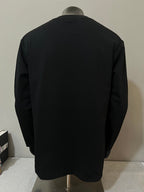 Black Moncler long-sleeve T-shirt back view on mannequin