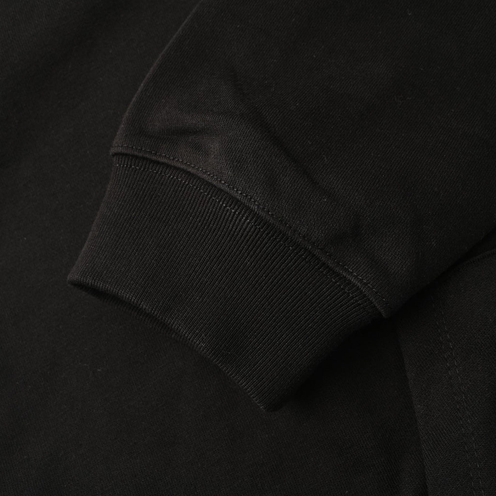 Versace black hoodie ribbed sleeve cuff