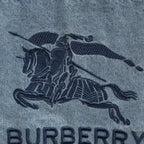 Light blue denim jacket graphic print with dark accents