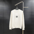 White Givenchy crewneck sweater with black logo on chest