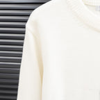White Givenchy knit sweater sleeve and side view