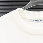White Givenchy knit sweater with 'Givenchy Paris' neck label