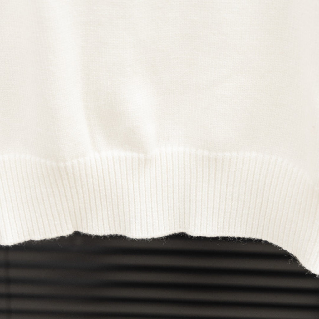 White Givenchy sweater ribbed hem cuff detail