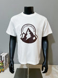 White Moncler short-sleeve T-shirt with large 'Moncler Archive' chest logo
