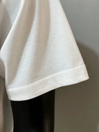 White T-shirt short sleeve hem with stitched edge