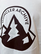 Moncler Archive logo print on white T-shirt