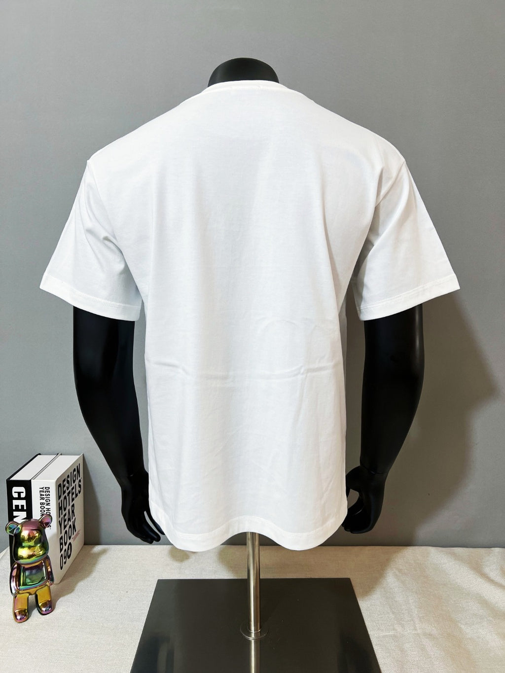 White Moncler short-sleeve T-shirt back view
