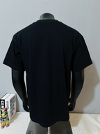 Dark navy short-sleeve T-shirt plain back on mannequin