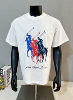 White Ralph Lauren T-shirt with Polo graphic on front