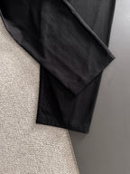 Black Gucci pants tapered leg with front crease and side pocket