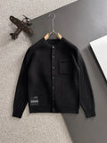 Fendi black cardigan jacket with button front and chest pocket