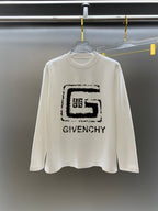 White Givenchy graphic crewneck sweatshirt with large front logo